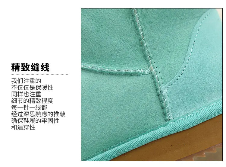 Klassische neue Winterstiefel aus echtem Schaffell, Schneestiefel 2025, Damenschuhe, natürliche Fellwolle, echtes Schaffell, Damen-Knöchel-Schneestiefel