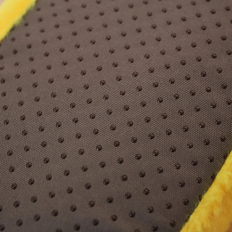 Warme Hausschuhe Niedliche Indoor-Hausschuhe Bequeme Damen-Zehentrenner Rutschfeste Winterschuhe Flache Cartoon-Schuhe für den Boden EU36-43 Geschenke Gelb