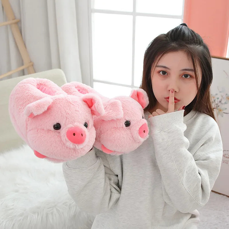 Warme Hausschuhe Niedliche Indoor-Hausschuhe Bequeme Damen-Zehentrenner Rutschfeste Winterschuhe Flache Cartoon-Schuhe für den Boden EU36-43 Geschenke Gelb