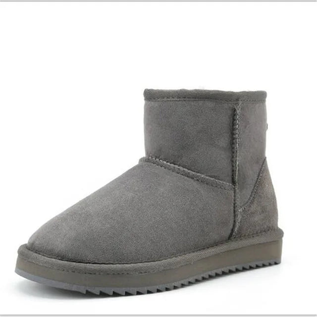 Klassische neue Winterstiefel aus echtem Schaffell, Schneestiefel 2025, Damenschuhe, natürliche Fellwolle, echtes Schaffell, Damen-Knöchel-Schneestiefel