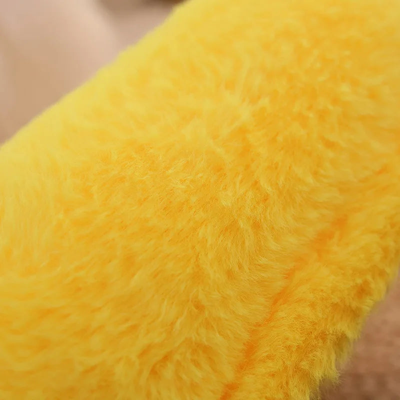 Warme Hausschuhe Niedliche Indoor-Hausschuhe Bequeme Damen-Zehentrenner Rutschfeste Winterschuhe Flache Cartoon-Schuhe für den Boden EU36-43 Geschenke Gelb