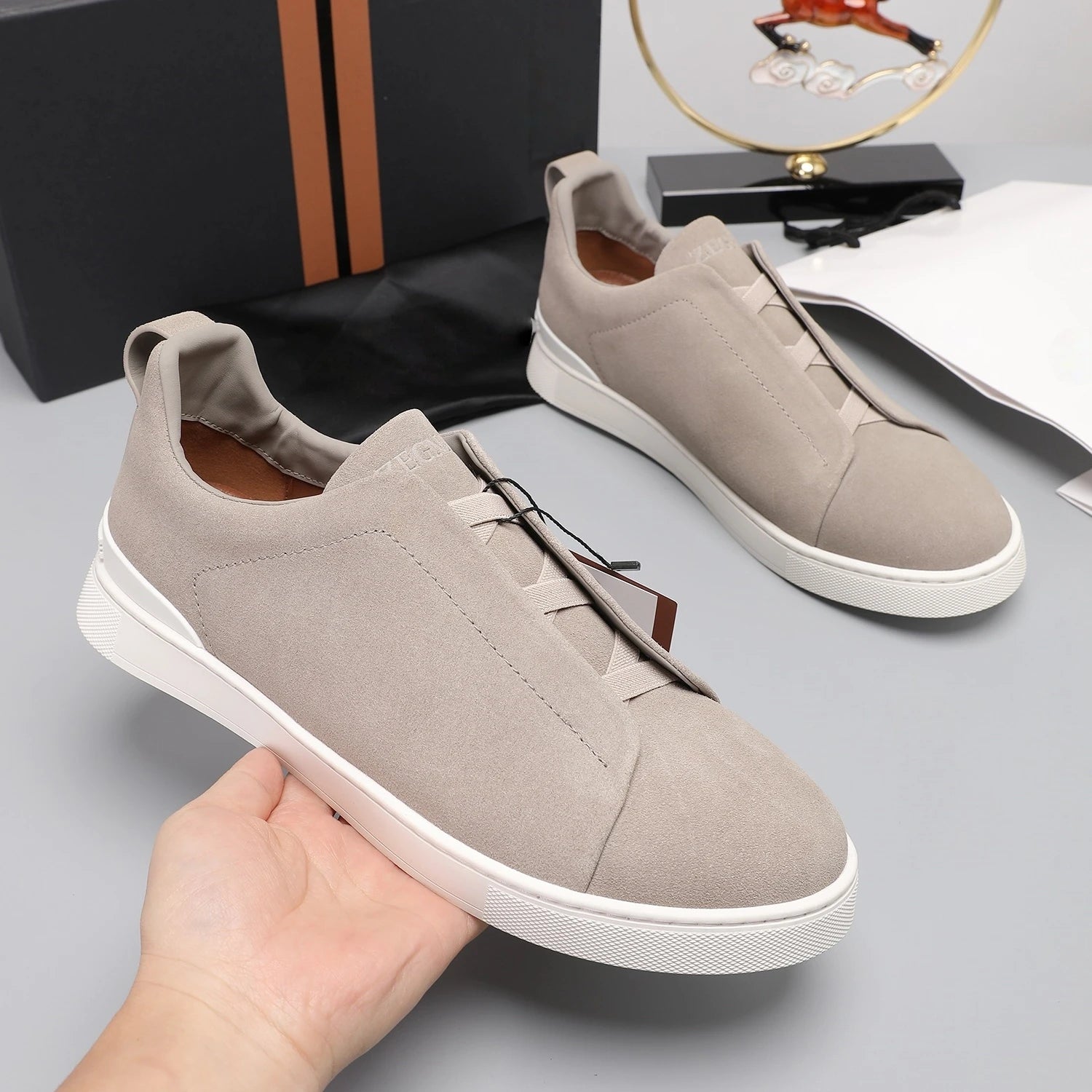 Luxuriöse Sportschuhe, handgefertigt, ideales Weihnachtsgeschenk, Freizeitsneaker, atmungsaktiv, geschäftlich, flach, Wanderschuhe, rutschfest, Outdoor-Radschuhe