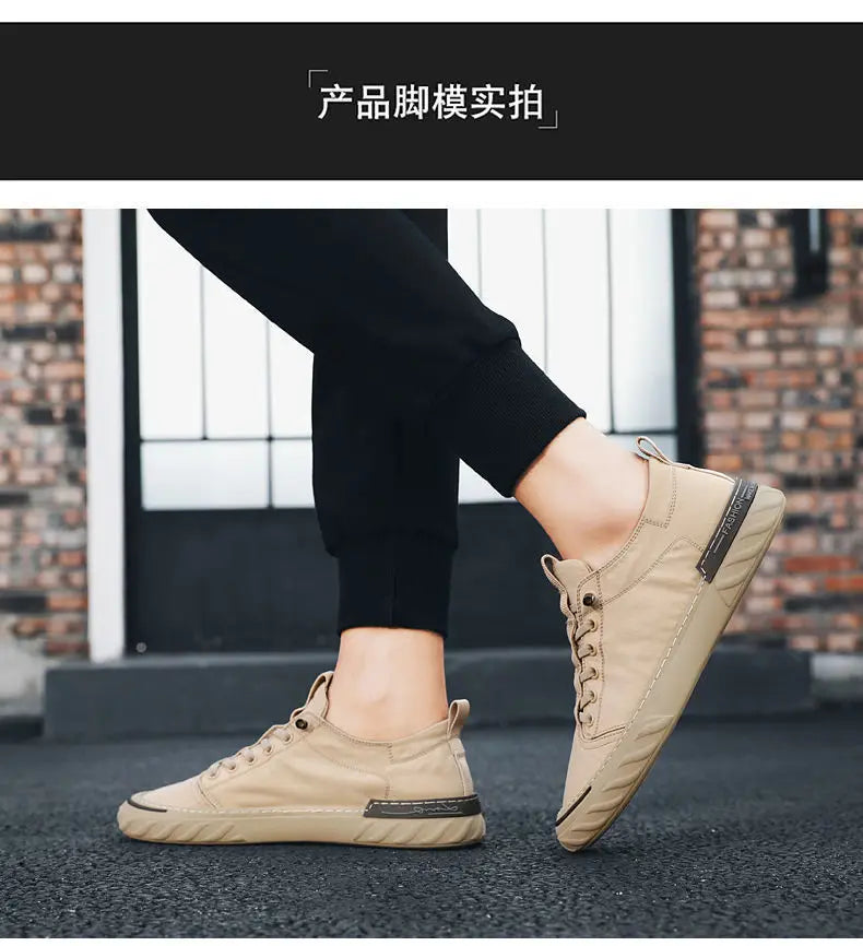 Neue trendige Canvas-Schuhe für den Sommer für Herren – atmungsaktive Freizeitschuhe aus Eisseide-Stoff, koreanische Ausgabe, Studentensneaker für Männer