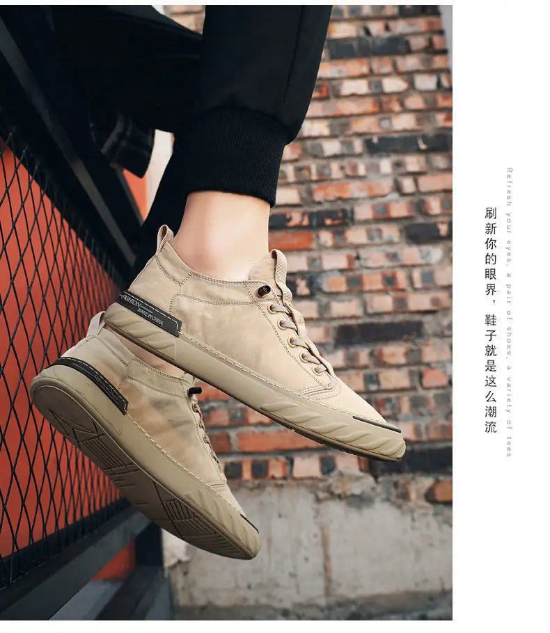 Neue trendige Canvas-Schuhe für den Sommer für Herren – atmungsaktive Freizeitschuhe aus Eisseide-Stoff, koreanische Ausgabe, Studentensneaker für Männer