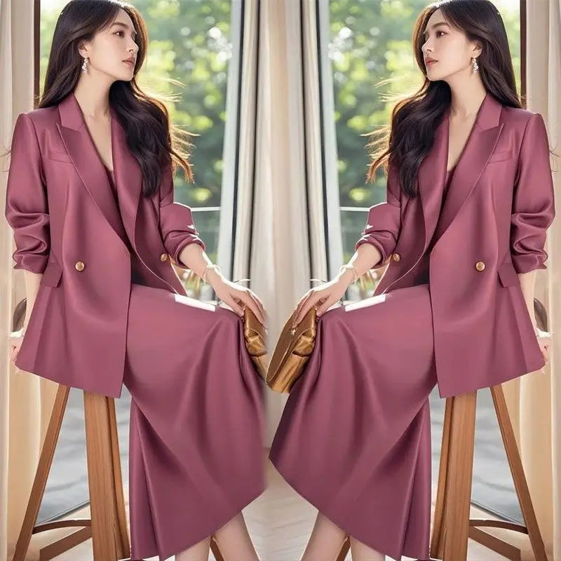 Elegantes Damen Business Set – Zweiteiliges Outfit mit Blazer & Rock