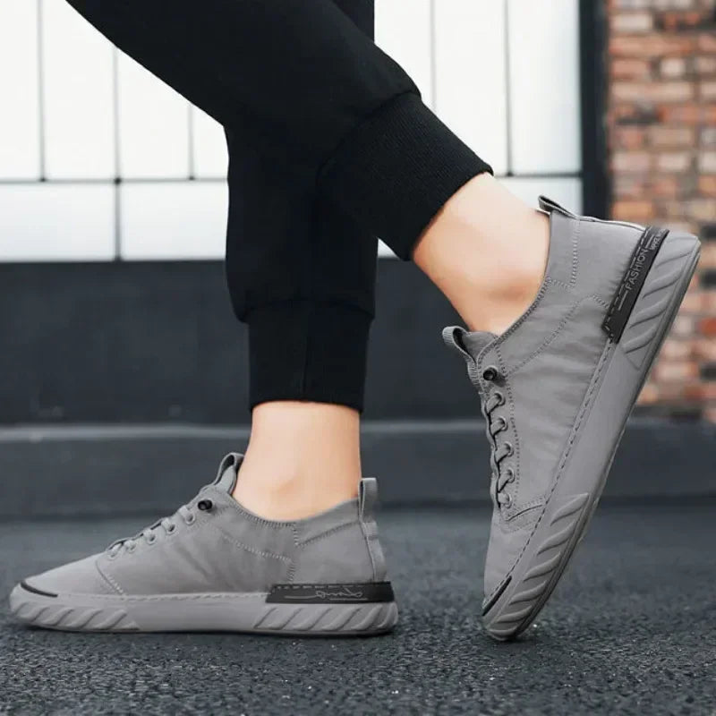 Neue trendige Canvas-Schuhe für den Sommer für Herren – atmungsaktive Freizeitschuhe aus Eisseide-Stoff, koreanische Ausgabe, Studentensneaker für Männer