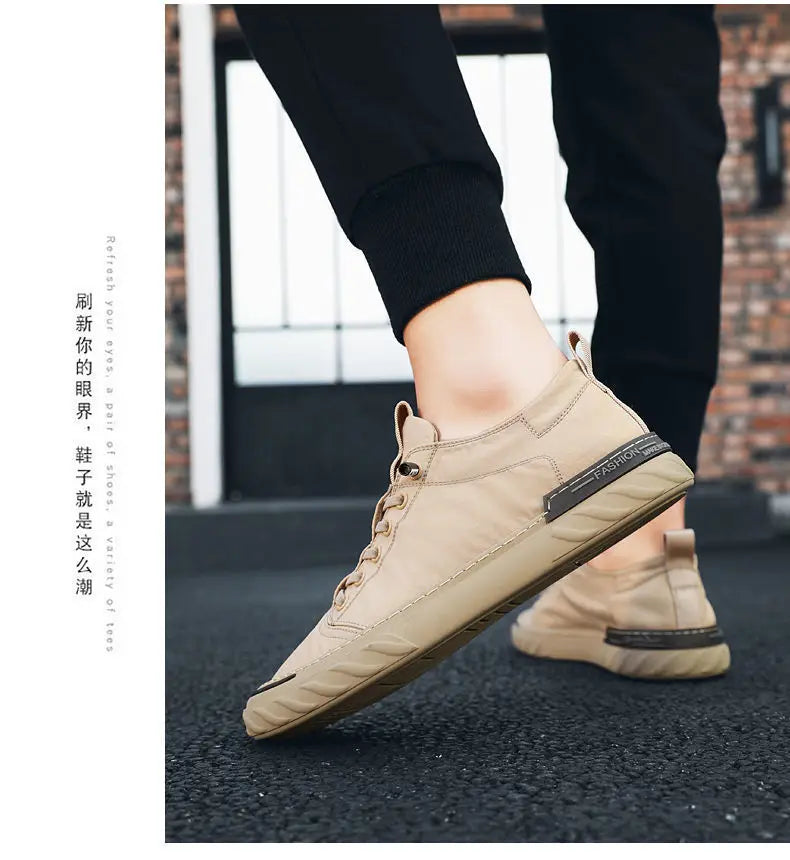 Neue trendige Canvas-Schuhe für den Sommer für Herren – atmungsaktive Freizeitschuhe aus Eisseide-Stoff, koreanische Ausgabe, Studentensneaker für Männer