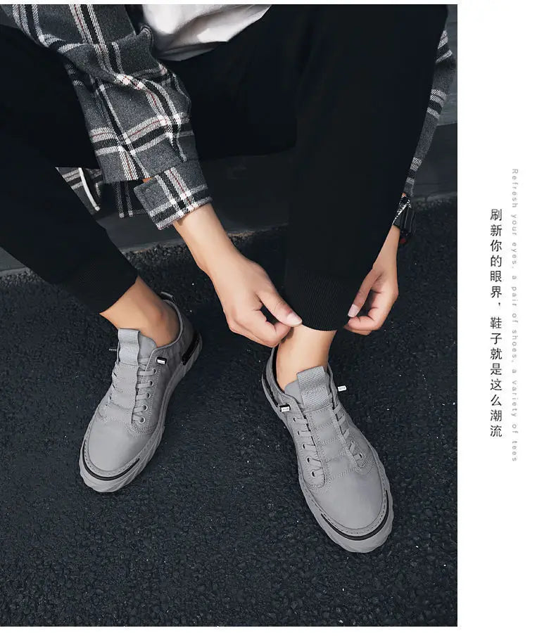 Neue trendige Canvas-Schuhe für den Sommer für Herren – atmungsaktive Freizeitschuhe aus Eisseide-Stoff, koreanische Ausgabe, Studentensneaker für Männer