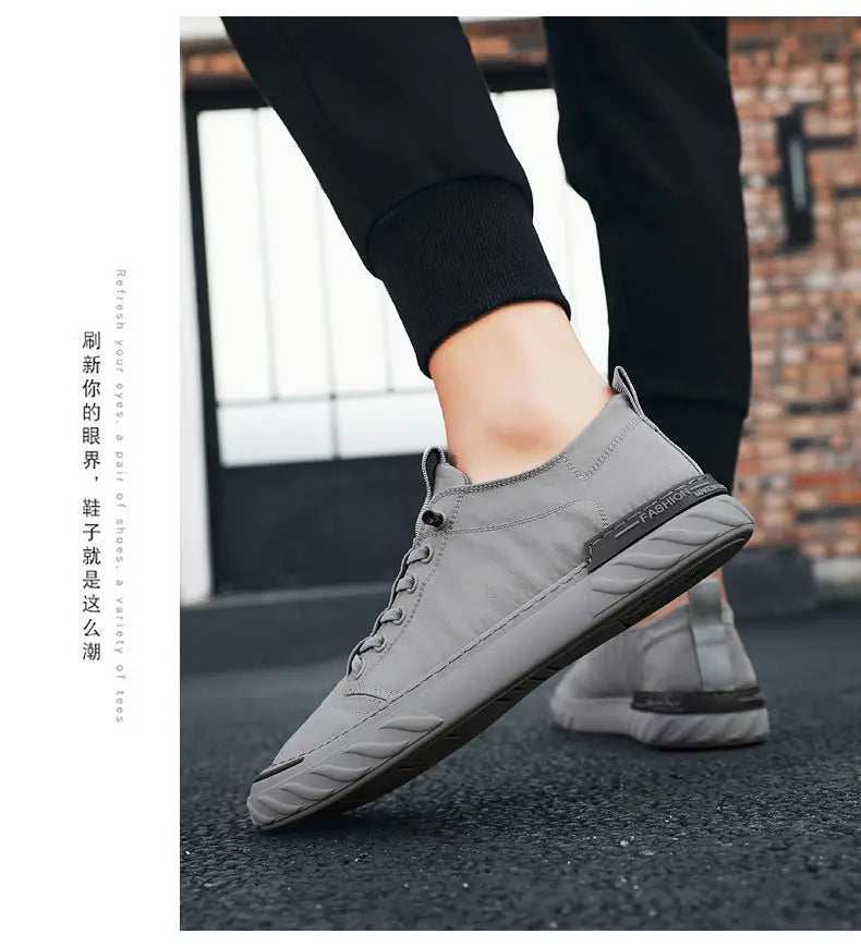 Neue trendige Canvas-Schuhe für den Sommer für Herren – atmungsaktive Freizeitschuhe aus Eisseide-Stoff, koreanische Ausgabe, Studentensneaker für Männer