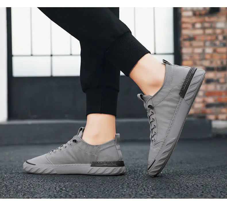 Neue trendige Canvas-Schuhe für den Sommer für Herren – atmungsaktive Freizeitschuhe aus Eisseide-Stoff, koreanische Ausgabe, Studentensneaker für Männer