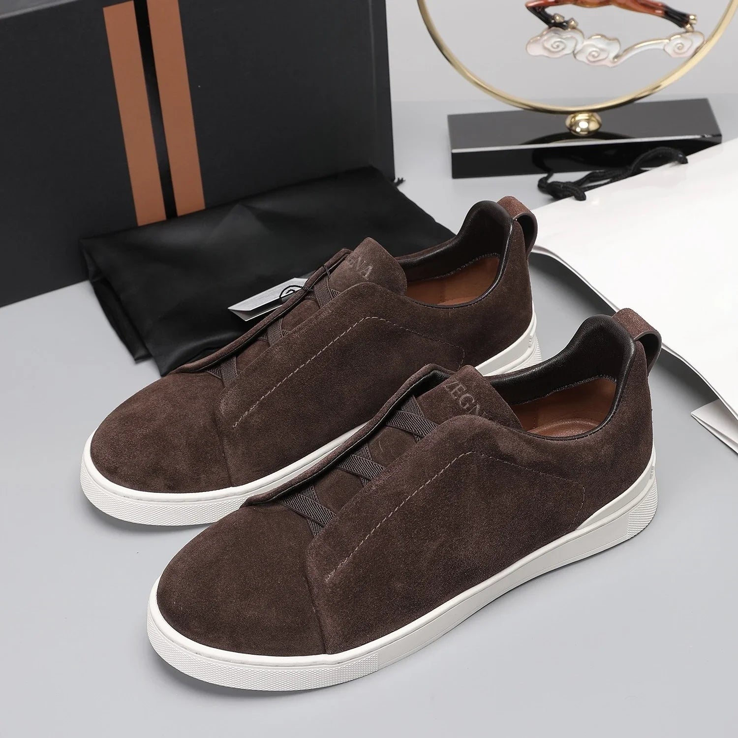 Luxuriöse Sportschuhe, handgefertigt, ideales Weihnachtsgeschenk, Freizeitsneaker, atmungsaktiv, geschäftlich, flach, Wanderschuhe, rutschfest, Outdoor-Radschuhe