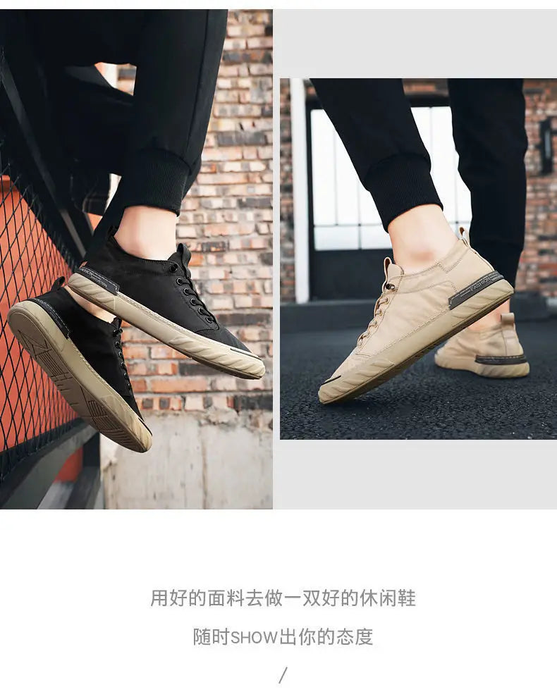 Neue trendige Canvas-Schuhe für den Sommer für Herren – atmungsaktive Freizeitschuhe aus Eisseide-Stoff, koreanische Ausgabe, Studentensneaker für Männer