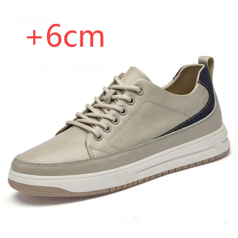 Herrenerhöhungsschuhe 2025 – Höhenerhöhende Schuhe aus Leder für Herren, Innensohle mit 6 cm Absatz, Freizeitschuhe mit Erhöhung für Männer