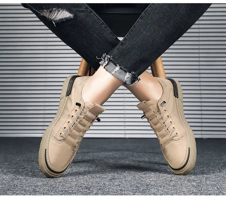 Neue trendige Canvas-Schuhe für den Sommer für Herren – atmungsaktive Freizeitschuhe aus Eisseide-Stoff, koreanische Ausgabe, Studentensneaker für Männer