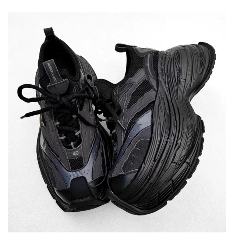 8 cm dicksohlige Dad-Schuhe 16XL Herrensneaker Weiß-Grün Nischen-High-End-Sportschuhe mit dicker Sohle Freizeit-Tankschuhreifen