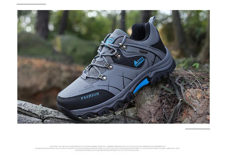 Neue Ledersneaker Atmungsaktive Herren Freizeitschuhe Bequeme Wanderschuhe Rutschfeste Outdoor-Wanderschuhe Modisch