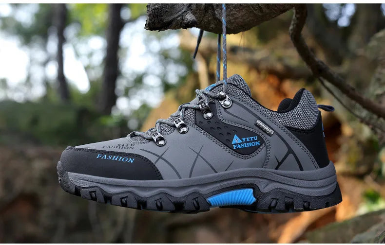 Neue Ledersneaker Atmungsaktive Herren Freizeitschuhe Bequeme Wanderschuhe Rutschfeste Outdoor-Wanderschuhe Modisch