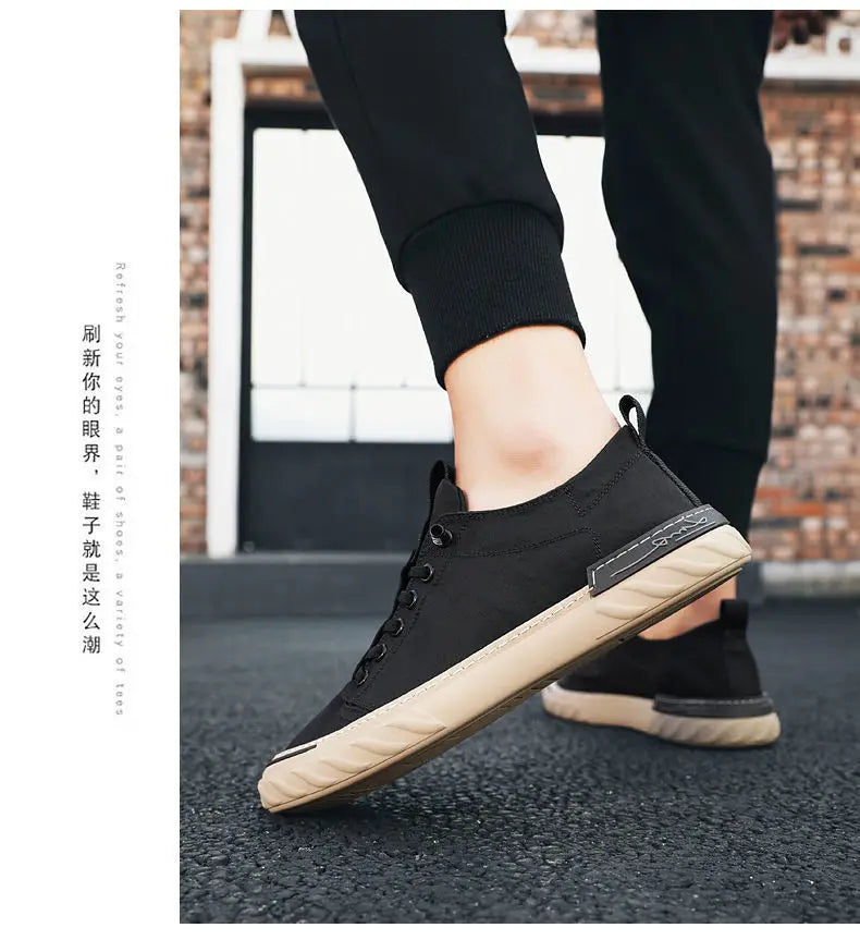 Neue trendige Canvas-Schuhe für den Sommer für Herren – atmungsaktive Freizeitschuhe aus Eisseide-Stoff, koreanische Ausgabe, Studentensneaker für Männer