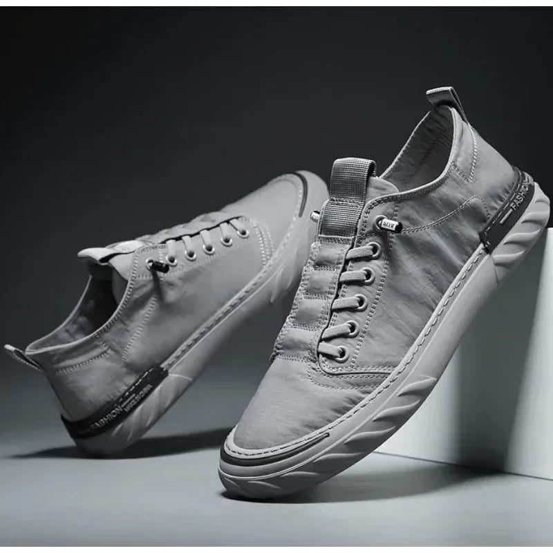 Neue trendige Canvas-Schuhe für den Sommer für Herren – atmungsaktive Freizeitschuhe aus Eisseide-Stoff, koreanische Ausgabe, Studentensneaker für Männer