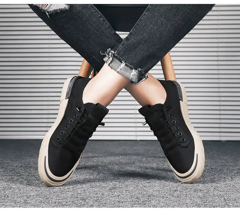 Neue trendige Canvas-Schuhe für den Sommer für Herren – atmungsaktive Freizeitschuhe aus Eisseide-Stoff, koreanische Ausgabe, Studentensneaker für Männer