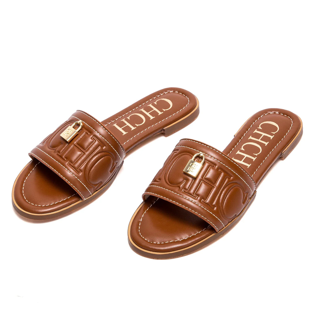 C-H Damen Ballerinas Sommer Neu Einfarbige Geprägte Sandalen Schlichte Modische Pantoffeln Für Schülerinnen Schuhe