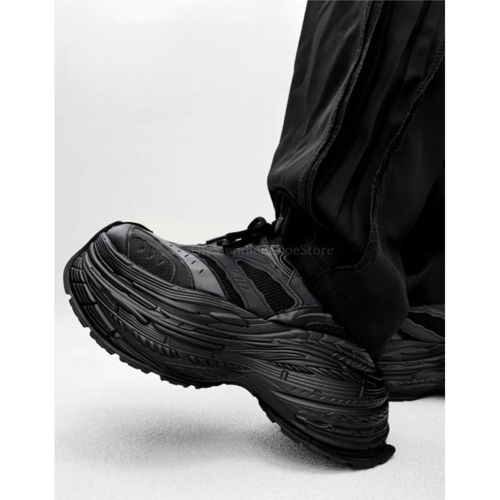 8 cm dicksohlige Dad-Schuhe 16XL Herrensneaker Weiß-Grün Nischen-High-End-Sportschuhe mit dicker Sohle Freizeit-Tankschuhreifen