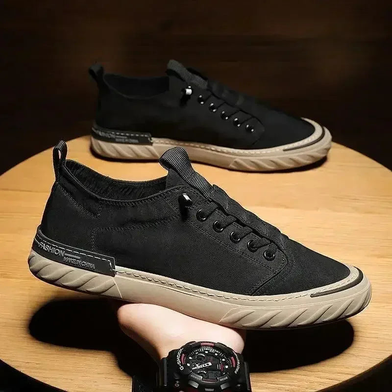 Neue trendige Canvas-Schuhe für den Sommer für Herren – atmungsaktive Freizeitschuhe aus Eisseide-Stoff, koreanische Ausgabe, Studentensneaker für Männer