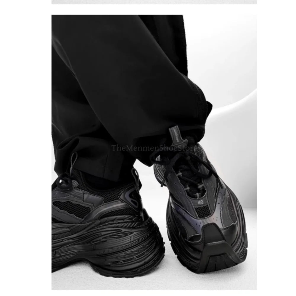 8 cm dicksohlige Dad-Schuhe 16XL Herrensneaker Weiß-Grün Nischen-High-End-Sportschuhe mit dicker Sohle Freizeit-Tankschuhreifen