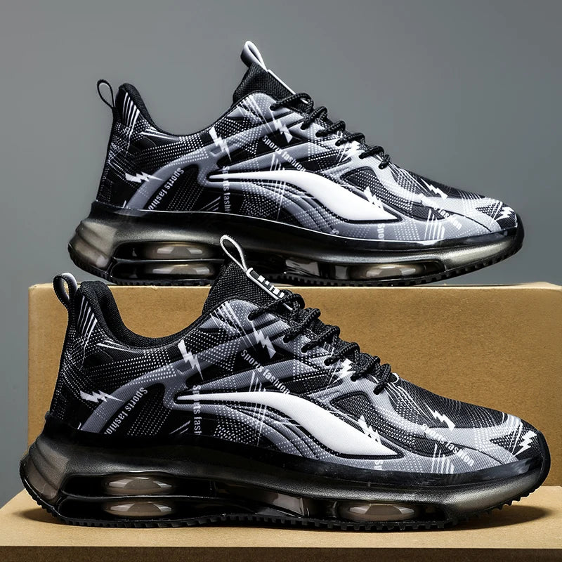 Herren-Basketballschuhe mit Luftkissen, bequem und rutschfest, atmungsaktiv und stoßdämpfend, geeignet für Outdoor-Aktivitäten von Männern