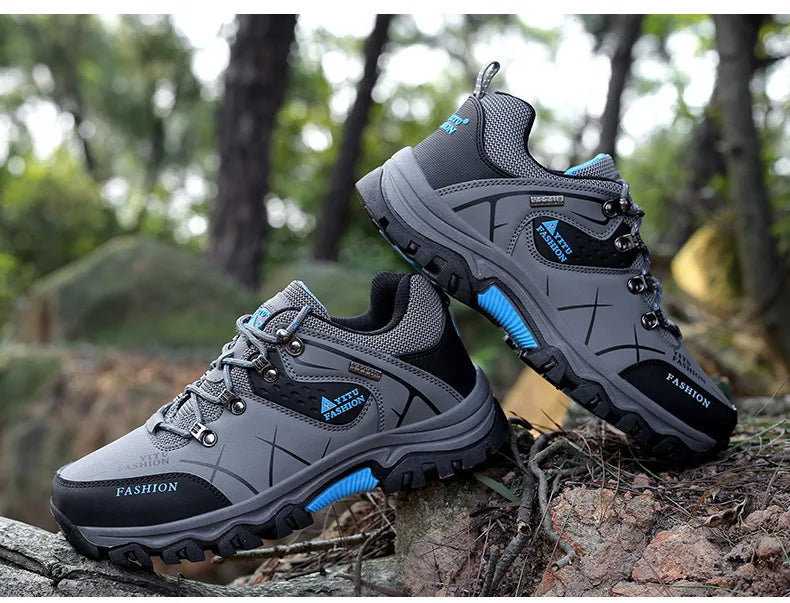 Neue Ledersneaker Atmungsaktive Herren Freizeitschuhe Bequeme Wanderschuhe Rutschfeste Outdoor-Wanderschuhe Modisch