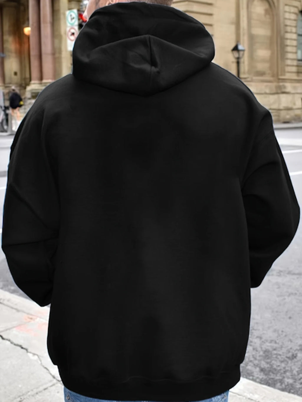 Herren Herbst- und Winter-Freizeitmode: Locker sitzendes Kapuzen-Sweatshirt mit Katzenmuster, langärmelig und warmer Pullover.