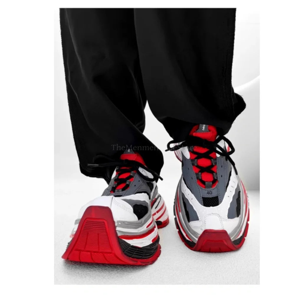 8 cm dicksohlige Dad-Schuhe 16XL Herrensneaker Weiß-Grün Nischen-High-End-Sportschuhe mit dicker Sohle Freizeit-Tankschuhreifen