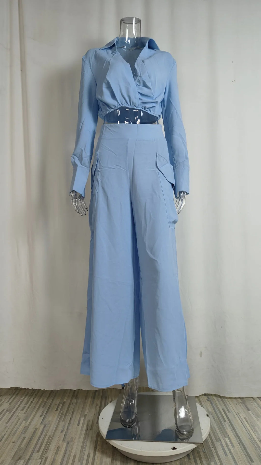 Elegantes Damen Hemdblusenkleid – Langes Sommerkleid mit Bindegürtel