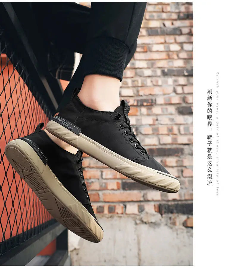 Neue trendige Canvas-Schuhe für den Sommer für Herren – atmungsaktive Freizeitschuhe aus Eisseide-Stoff, koreanische Ausgabe, Studentensneaker für Männer