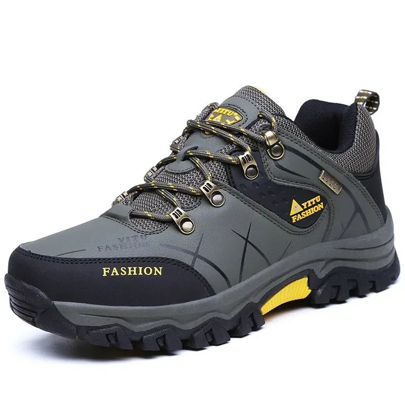 Neue Ledersneaker Atmungsaktive Herren Freizeitschuhe Bequeme Wanderschuhe Rutschfeste Outdoor-Wanderschuhe Modisch
