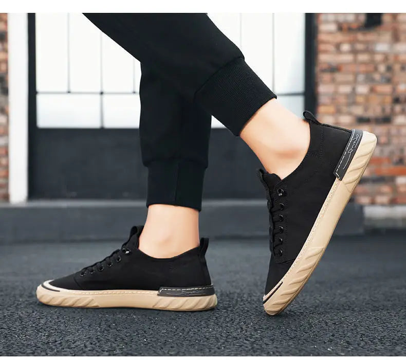 Neue trendige Canvas-Schuhe für den Sommer für Herren – atmungsaktive Freizeitschuhe aus Eisseide-Stoff, koreanische Ausgabe, Studentensneaker für Männer