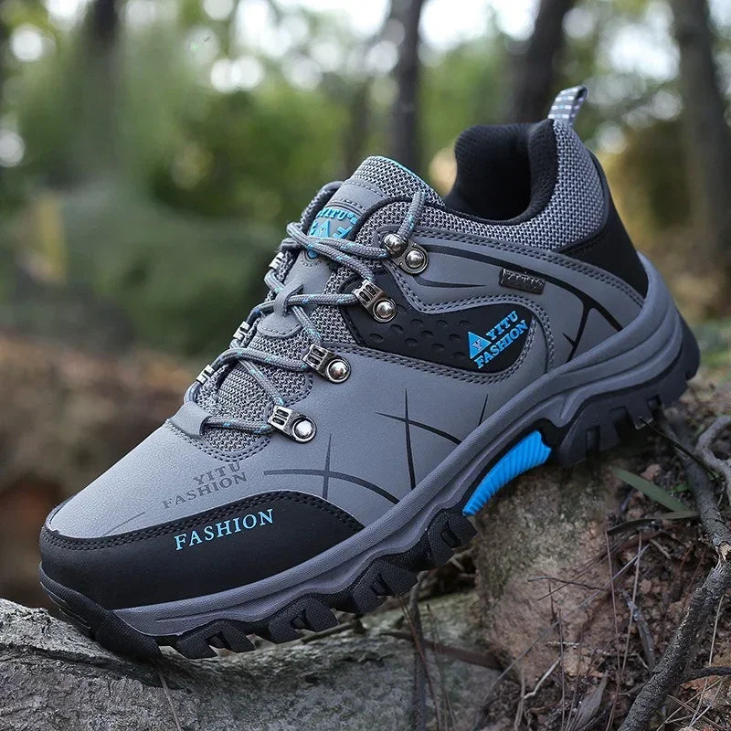 Neue Ledersneaker Atmungsaktive Herren Freizeitschuhe Bequeme Wanderschuhe Rutschfeste Outdoor-Wanderschuhe Modisch