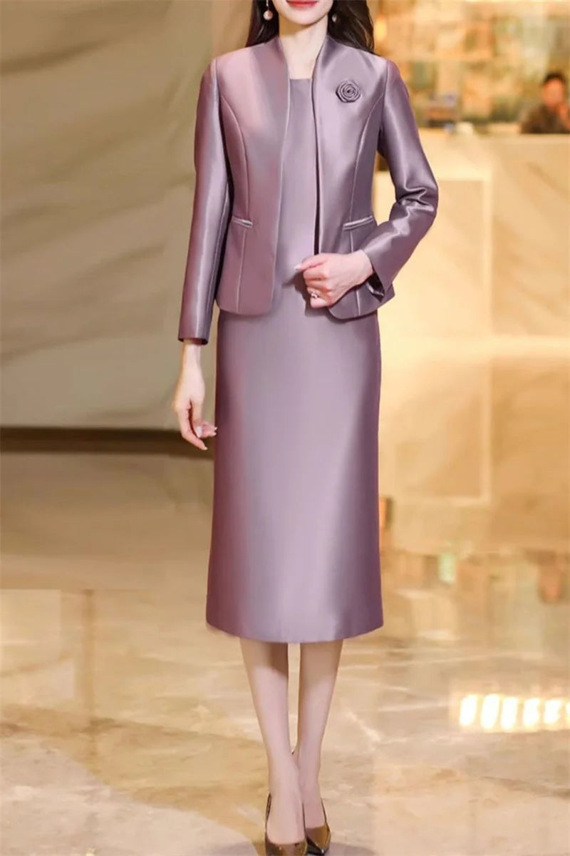 Elegantes Damen Kostüm – Zweiteiliges Set mit Blazer & Rock für Business oder Anlass
